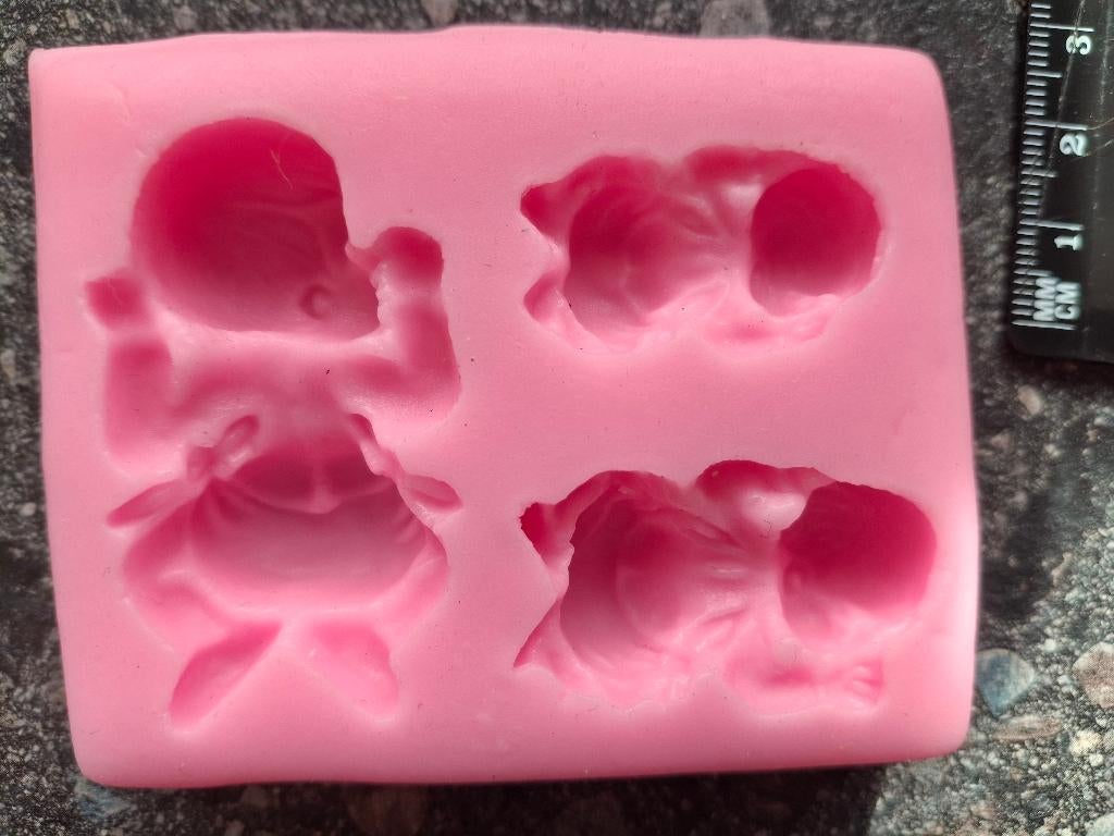 Siliconen mal 3x baby, Ophalen, Nieuw, Taarten of Cupcakes, Bakvorm