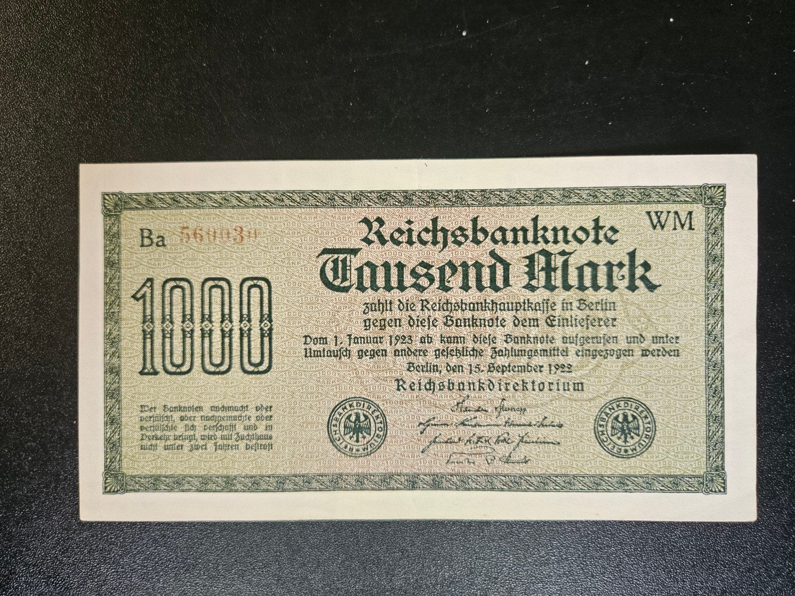 Duitsland pick 76c 1922 zf+      2, Postzegels en Munten, Ophalen of Verzenden, Duitsland, Los biljet