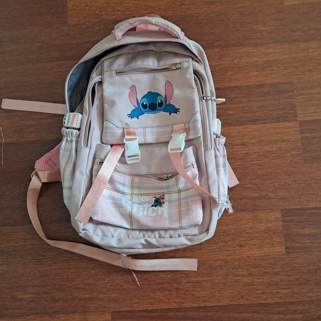 Lilo & Stitch schoolrugtas – groot formaat, Sieraden, Tassen en Uiterlijk, Ophalen of Verzenden, Gebruikt, Roze, Rugtas