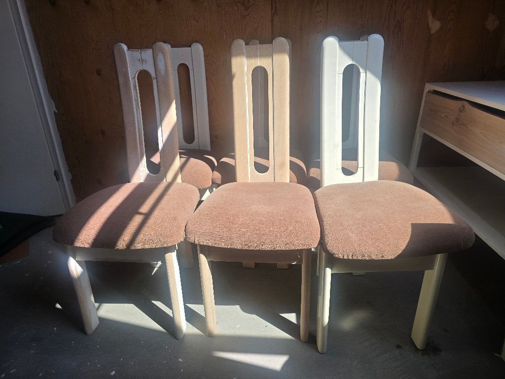 6 stoelen opknappers, Ophalen, Gebruikt, Stof, Vijf, Zes of meer stoelen