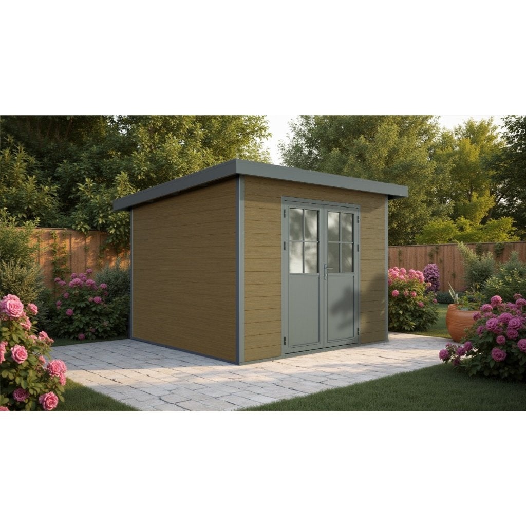 Luxe kunststof tuinhuis 320x320 | Onderhoudsarm | Composiet, Ophalen of Verzenden, Nieuw, Kunststof, Overige typen