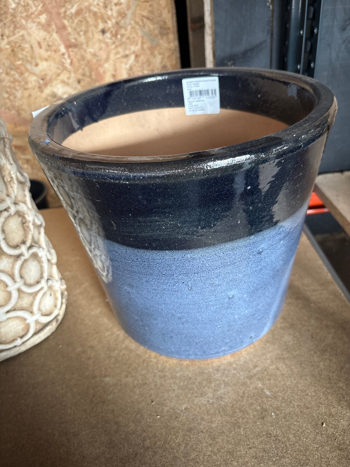 Bloempot Rosora D29xH26cm Blauw - Keramiek, Rond, Minder dan 40 cm, Aardewerk, Ophalen