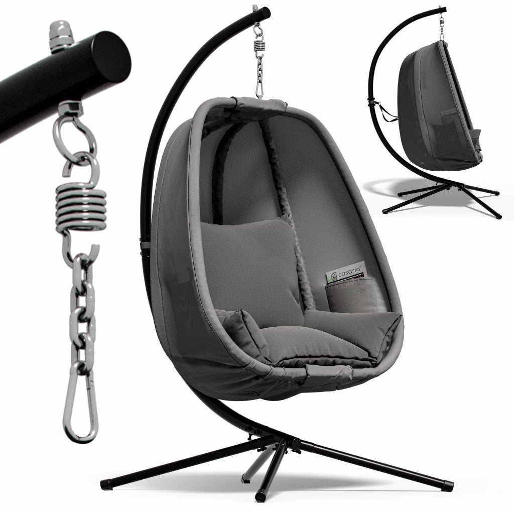 Hangstoel + standaard egg eenpersoons swing GRATIS BEZORGD, Hangstoel, Verzenden, Nieuw, Metaal