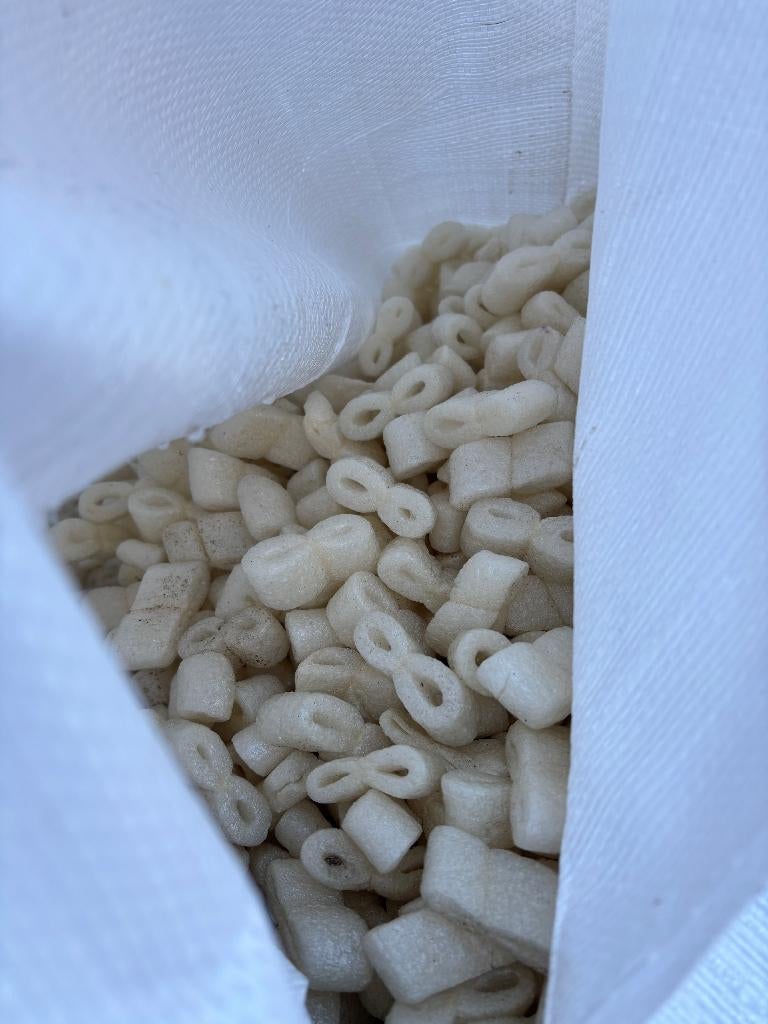 Isolatie chips en korrels, Gebruikt, 15 m² of meer, Vloerisolatie, Piepschuim (Tempex)