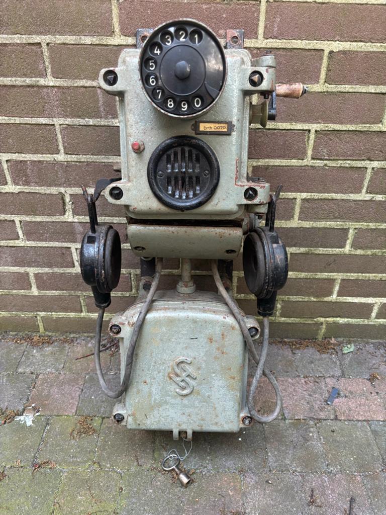 Vintage Bunkertelfoon Siemens & Halske Industrieel Telefoon, Telecommunicatie, Ophalen