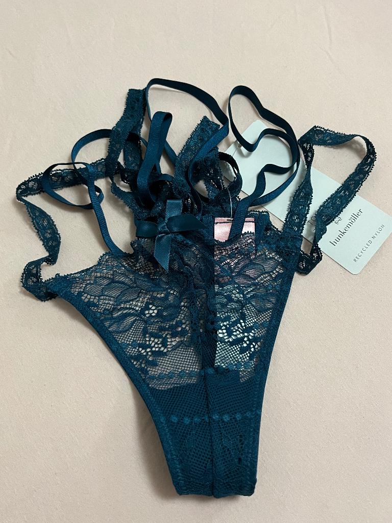 Hunkemöller String Lorraine - Schwarz, Hunkemöller, Verzenden, Groen, String