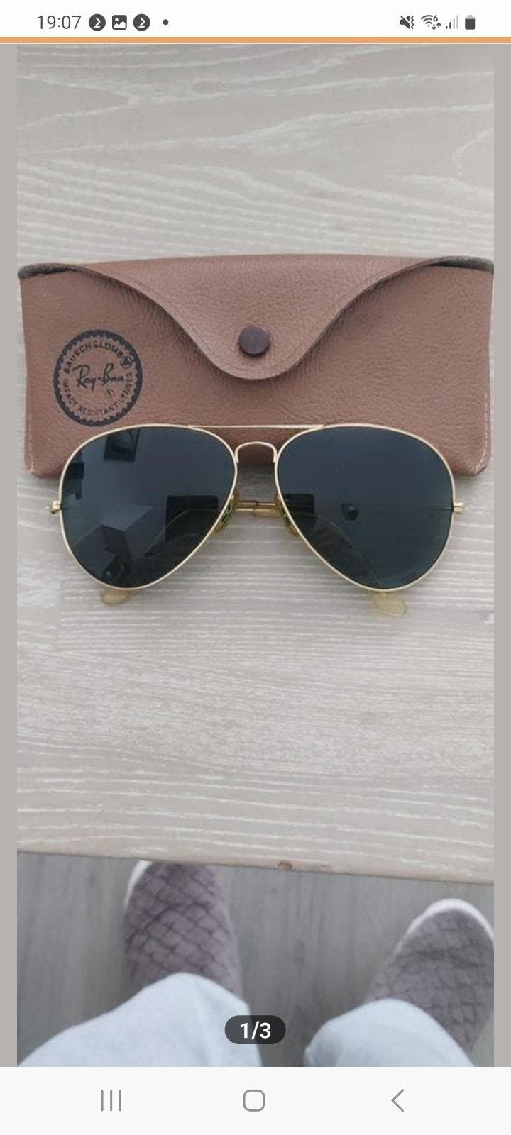 Vintage Ray-Ban Aviator Zonnebril met originele etui, Sieraden, Tassen en Uiterlijk, Zonnebrillen en Brillen | Dames, Zonnebril