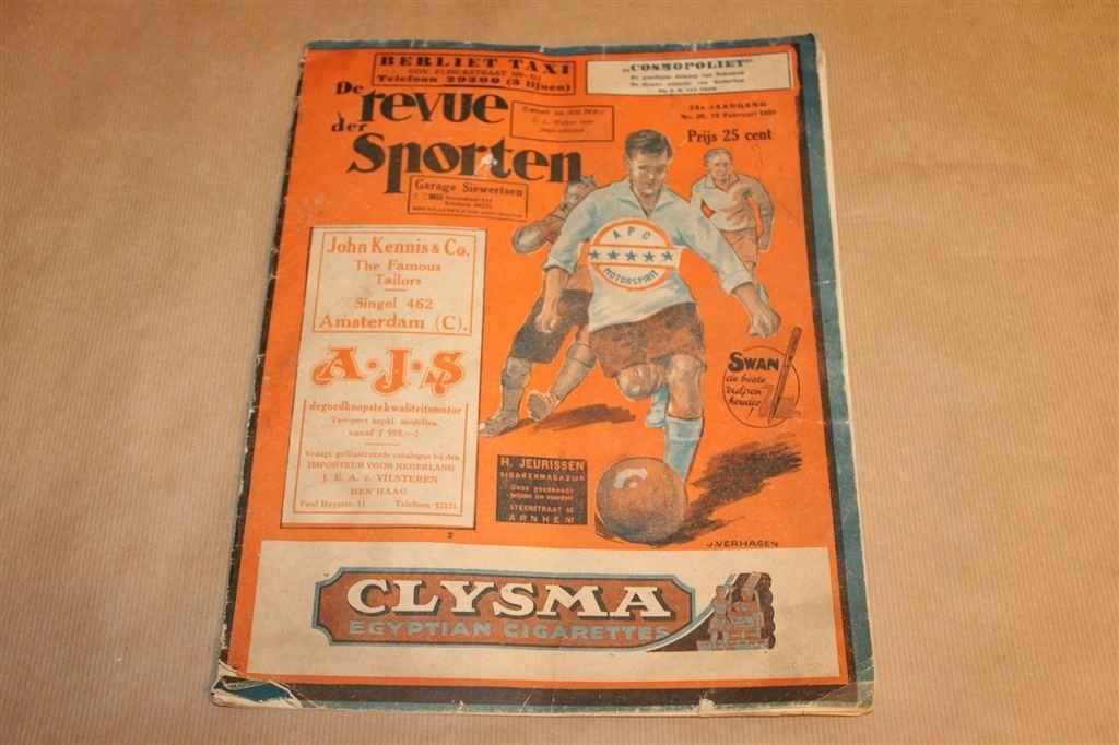 Revue der Sporten 1931 — Zeldzaam Voetbaltijdschrift, Ophalen of Verzenden, Gelezen, Watersport en Hengelsport