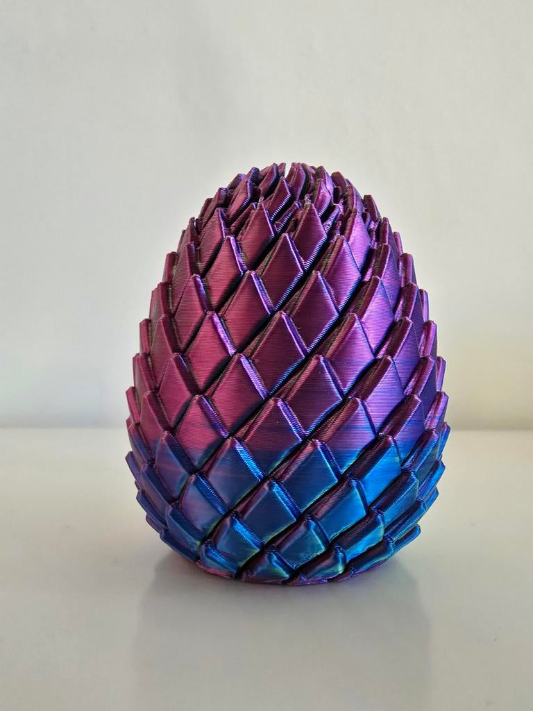 Fidget draken ei slider bal 7 cm hoog 3 kleurig 3d geprint, Ophalen of Verzenden
