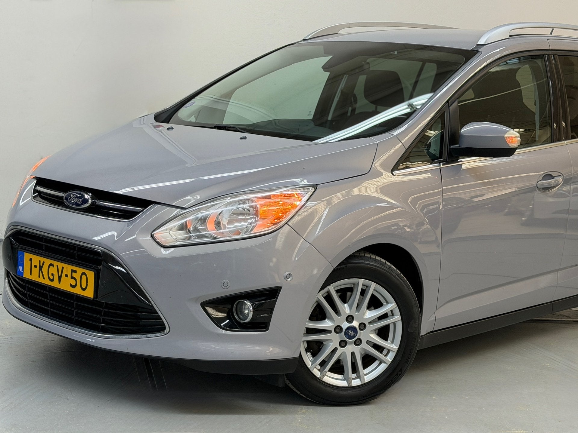 Ford Grand C-Max 1.6 EcoBoost Titanium 7p Nette Auto, Auto's, Voorwielaandrijving, Stof, Gebruikt, Zwart