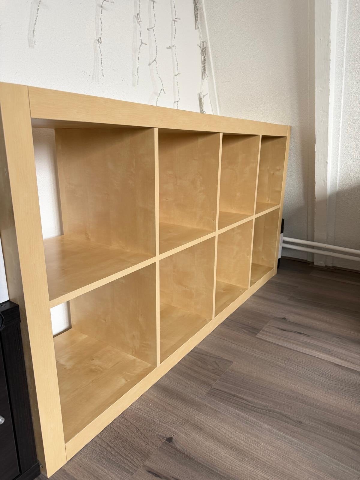 IKEA Kallax kast eikenfineer - Nette staat, Huis en Inrichting, Kasten | Boekenkasten, Ophalen, Met plank(en), 100 tot 150 cm