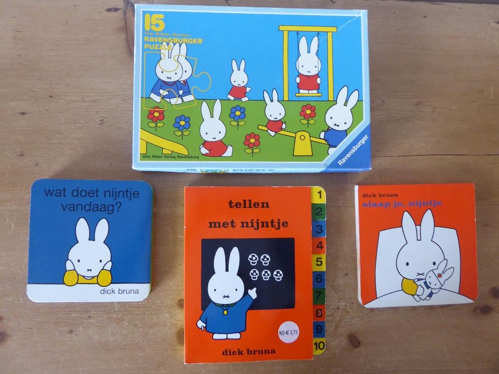 Nijntje prentenboeken (drie) en puzzel, Boeken, Kinderboeken | Baby's en Peuters, Gelezen, 1 tot 2 jaar, Uitklap-, Voel- of Ontdekboek