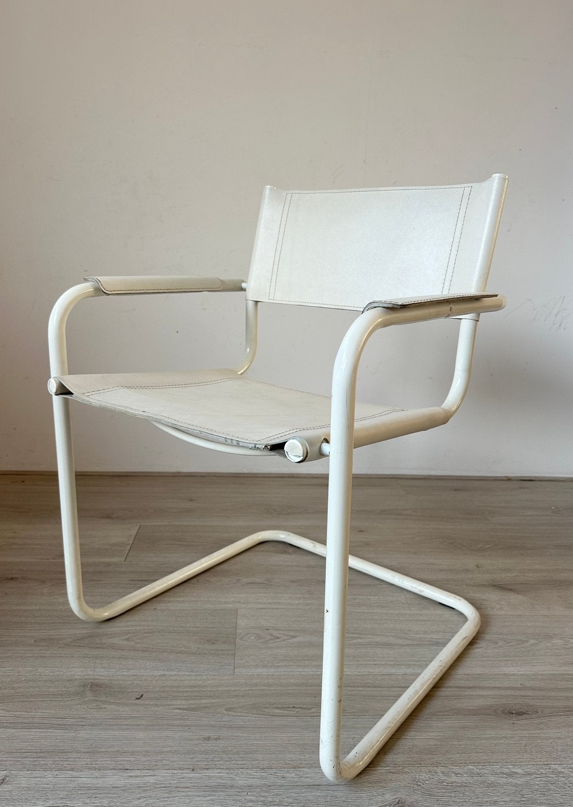 4x Mart Stam S34 bauhaus design stoelen, Ophalen, Kunststof, Gebruikt, Wit