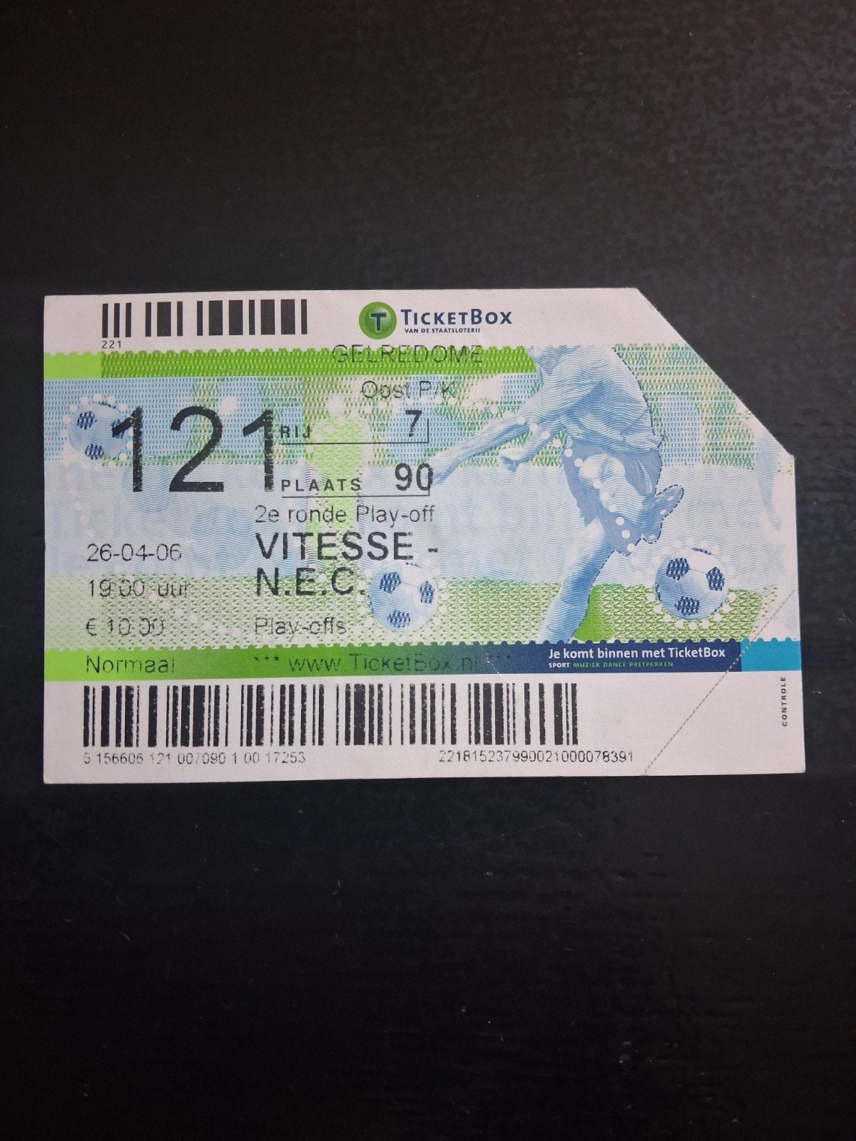 Ticket NEC - Vitesse Play-offs 2005/2006., Verzamelen, Ophalen of Verzenden, Zo goed als nieuw, Vitesse