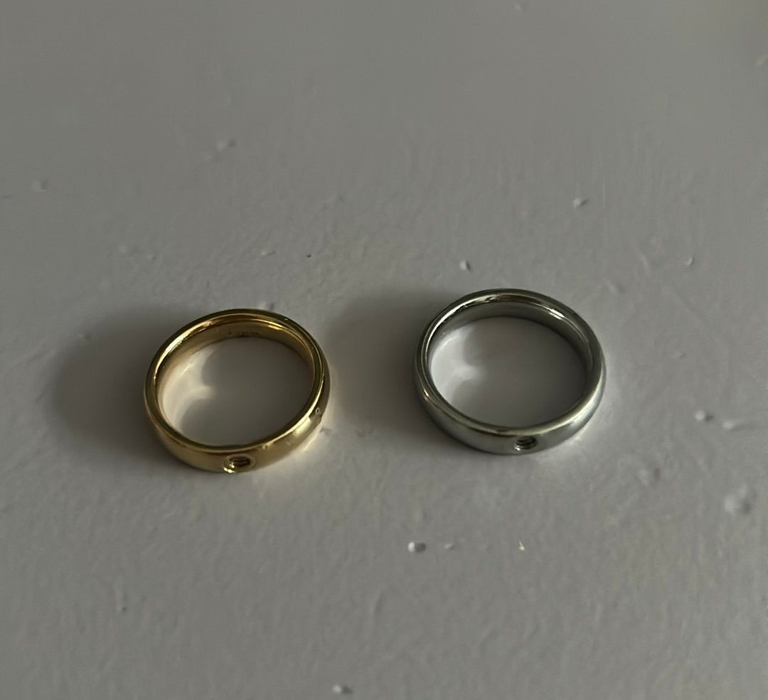 Melano Ring Goud en Zilver, Gebruikt, Ophalen of Verzenden, 17 tot 18, Dame