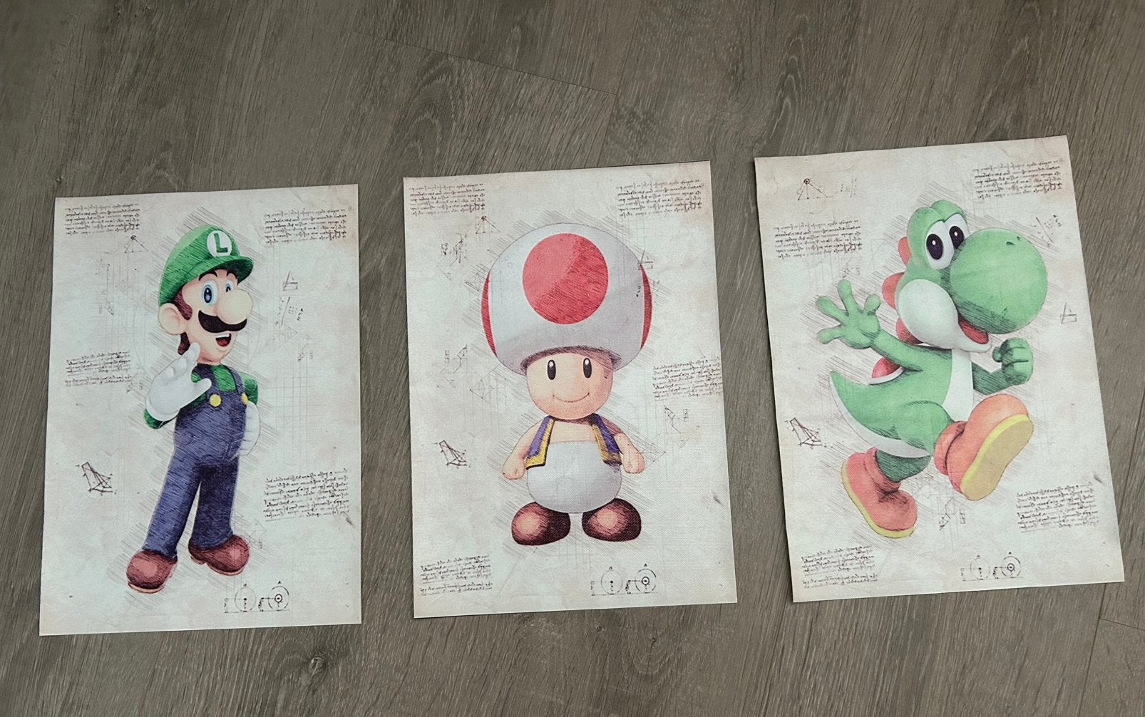 3 A4 posters Mario, Ophalen of Verzenden, Zo goed als nieuw, Wanddecoratie