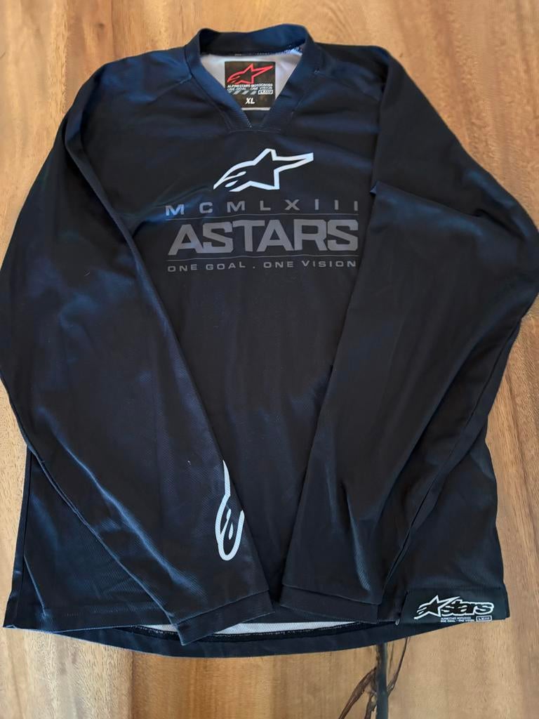 Alpinestars Motocross / BMX Shirt Zwart, youth XL, Motoren, Ophalen of Verzenden, Tweedehands, Heren, Motorcrosskleding