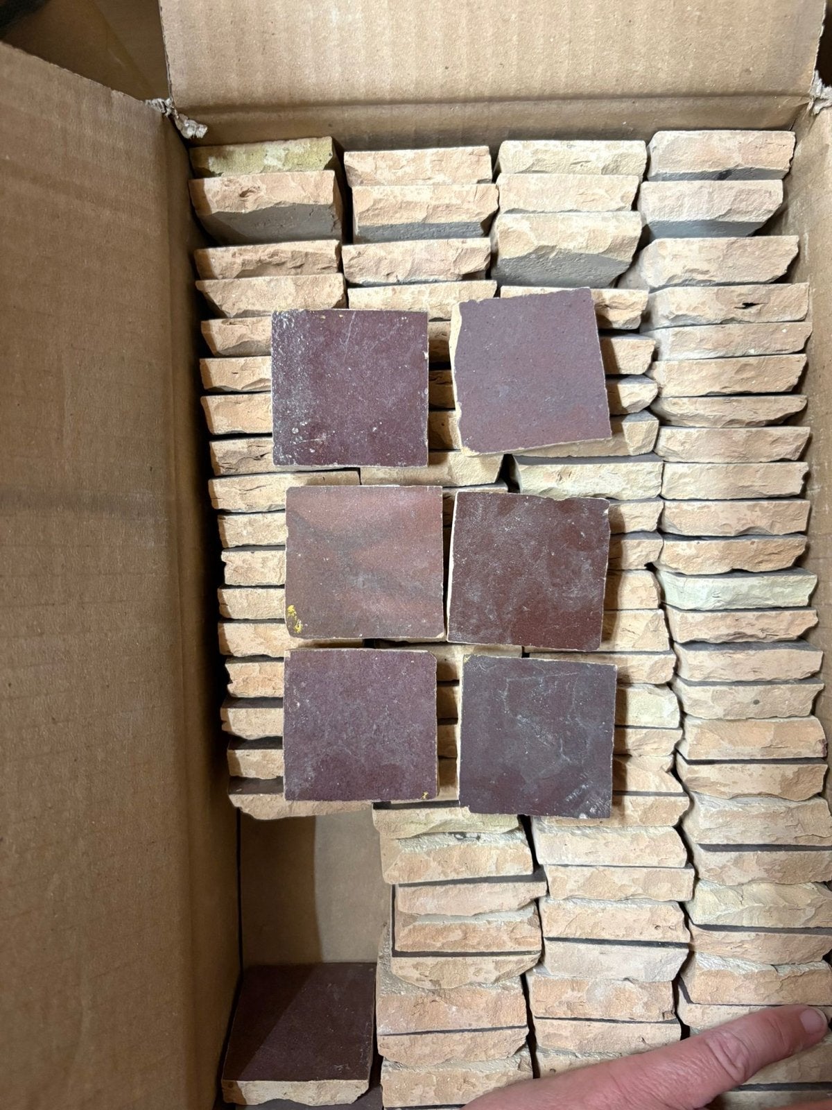 Zellige tegels Aubergine Clair 5x5 cm - 400 stuks, Nieuw, Minder dan 20 cm, Minder dan 5 m², Wandtegels