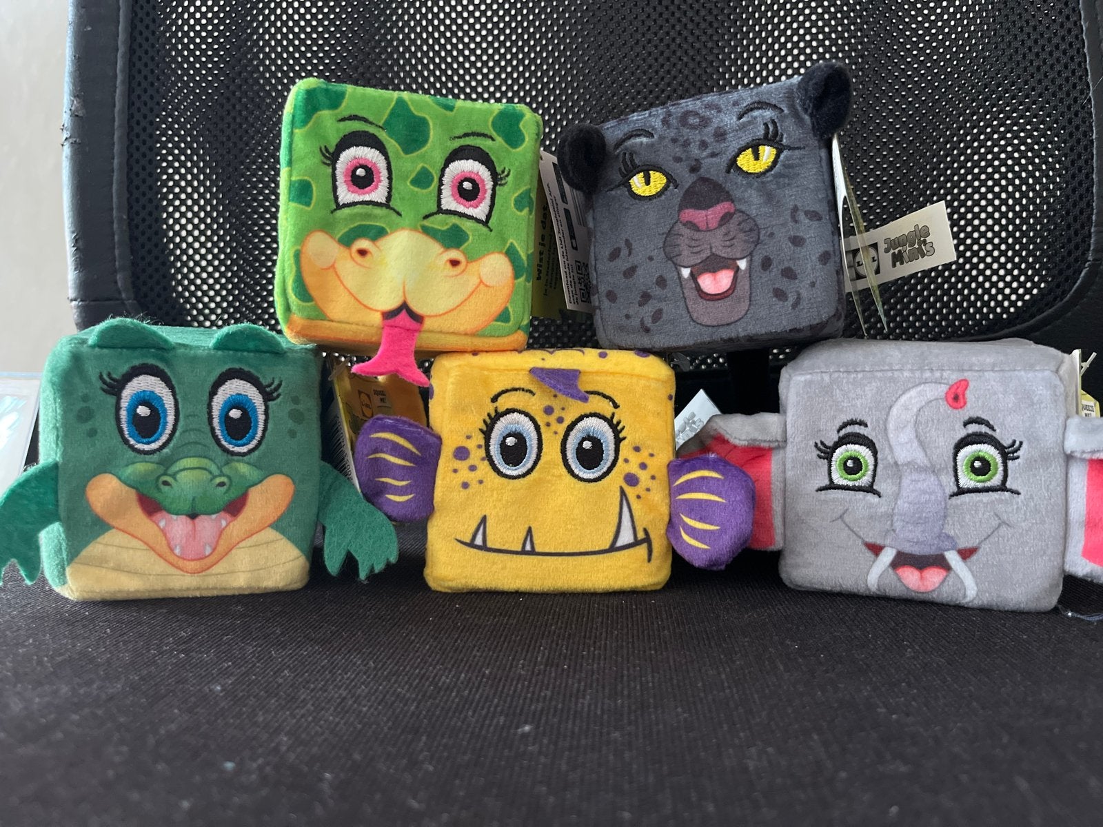5 Lidl knuffels - Jungle Mins, Lidl, Groen, Ophalen of Verzenden, Zo goed als nieuw