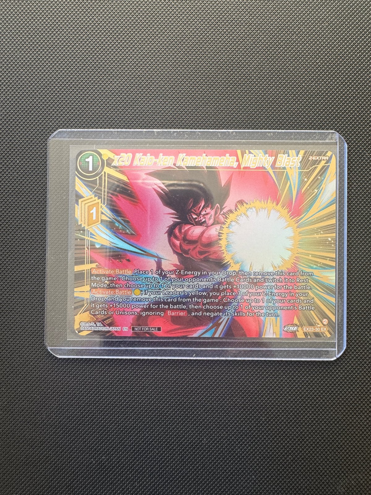 EX23-30: Dragon Ball Super TCG: X20 Kaioken Kamehameha, Ophalen of Verzenden, Zo goed als nieuw, Losse kaart, Foil