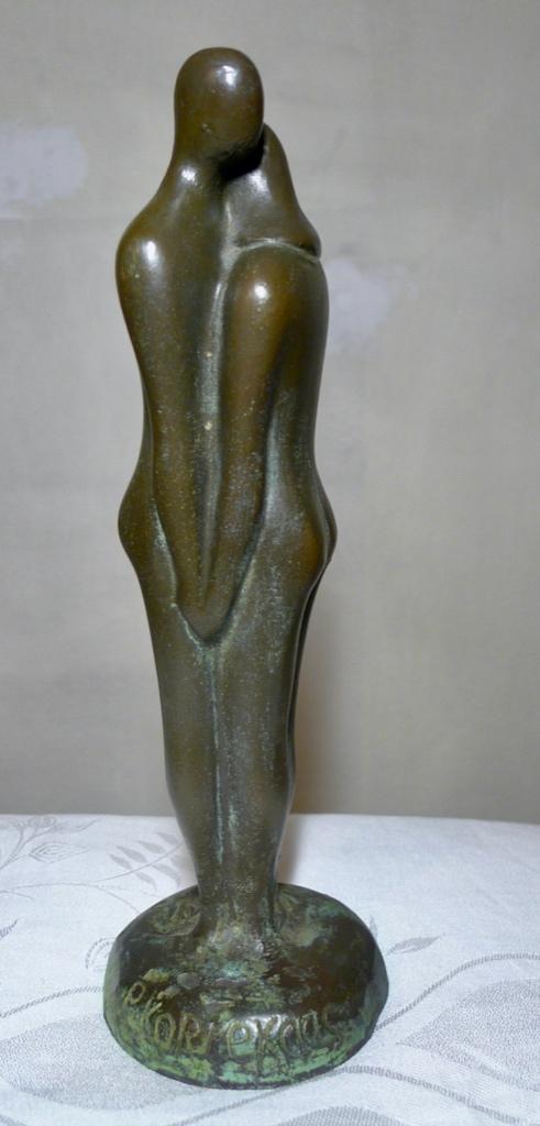 Pieter Kortekaas bronzen beeld gesigneerd, Antiek en Kunst, Ophalen of Verzenden, Gepatineerd, Brons, Beeld