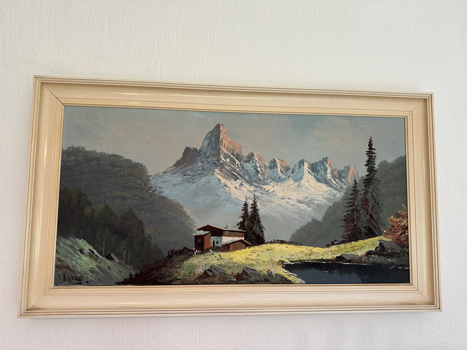 Schilderij Oostenrijkse bergen, Ophalen, Landschap