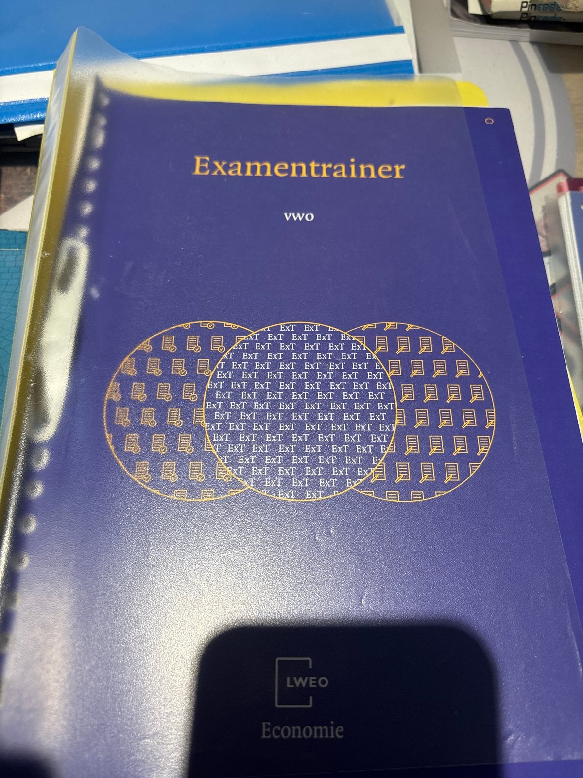 Examentrainer VWO Economie LWEO, Ophalen of Verzenden, Zo goed als nieuw, VWO, Economie