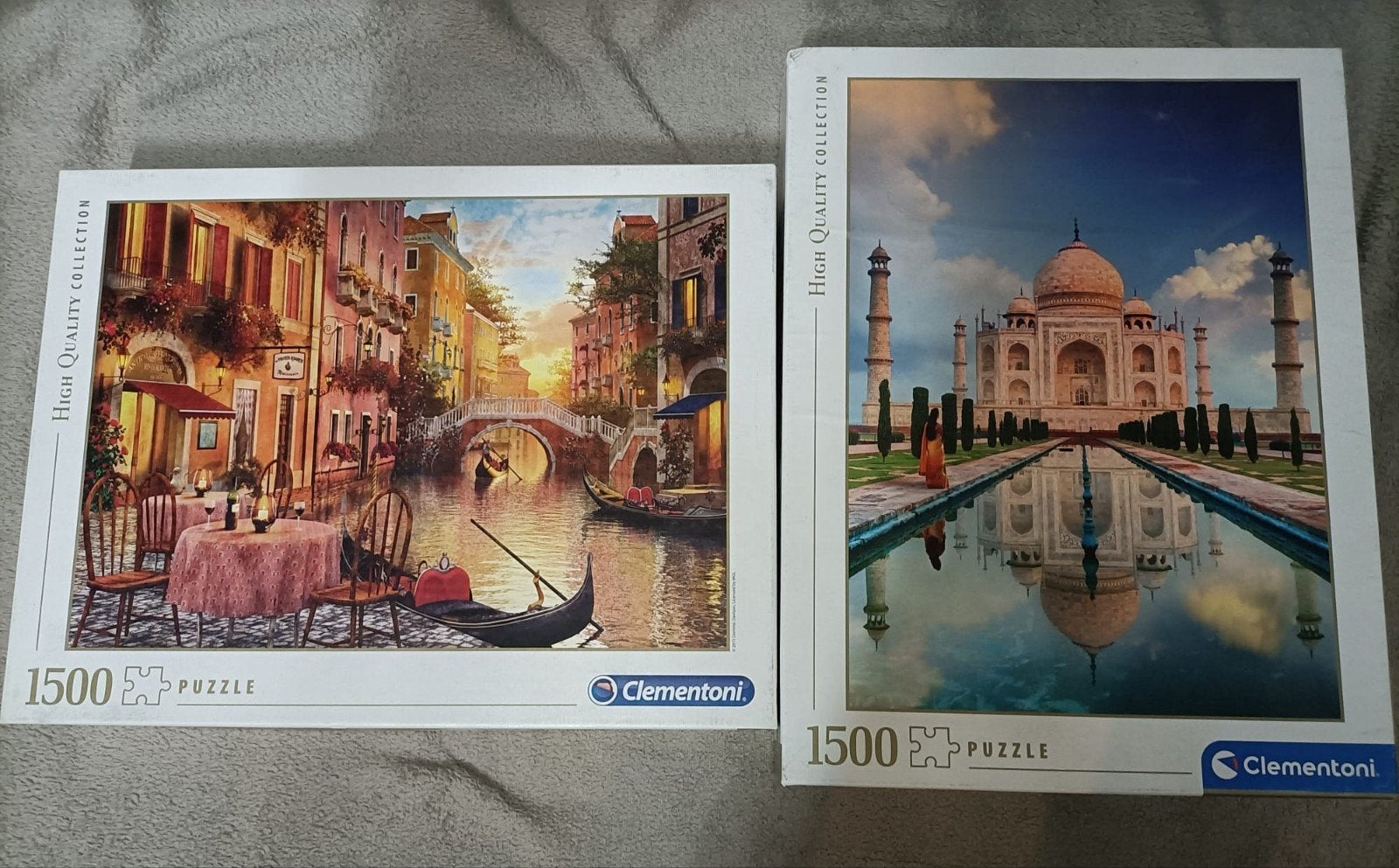 Clementoni Legpuzzels: Venetië & Taj Mahal (2x 1500 stukjes), Hobby en Vrije tijd, Denksport en Puzzels, Ophalen, Meer dan 1500 stukjes