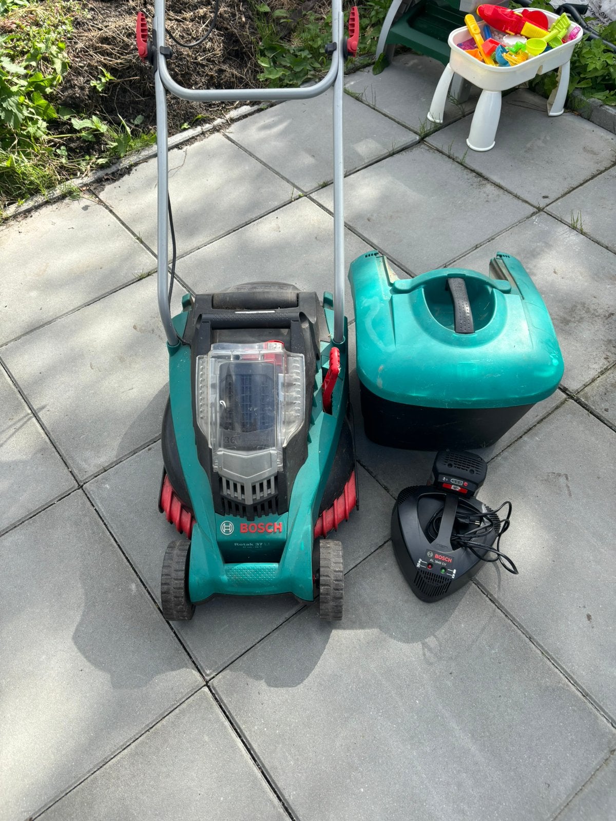 Grasmaaier eletrisch, Ophalen, Zo goed als nieuw, Accu-grasmaaier, Opvangbak