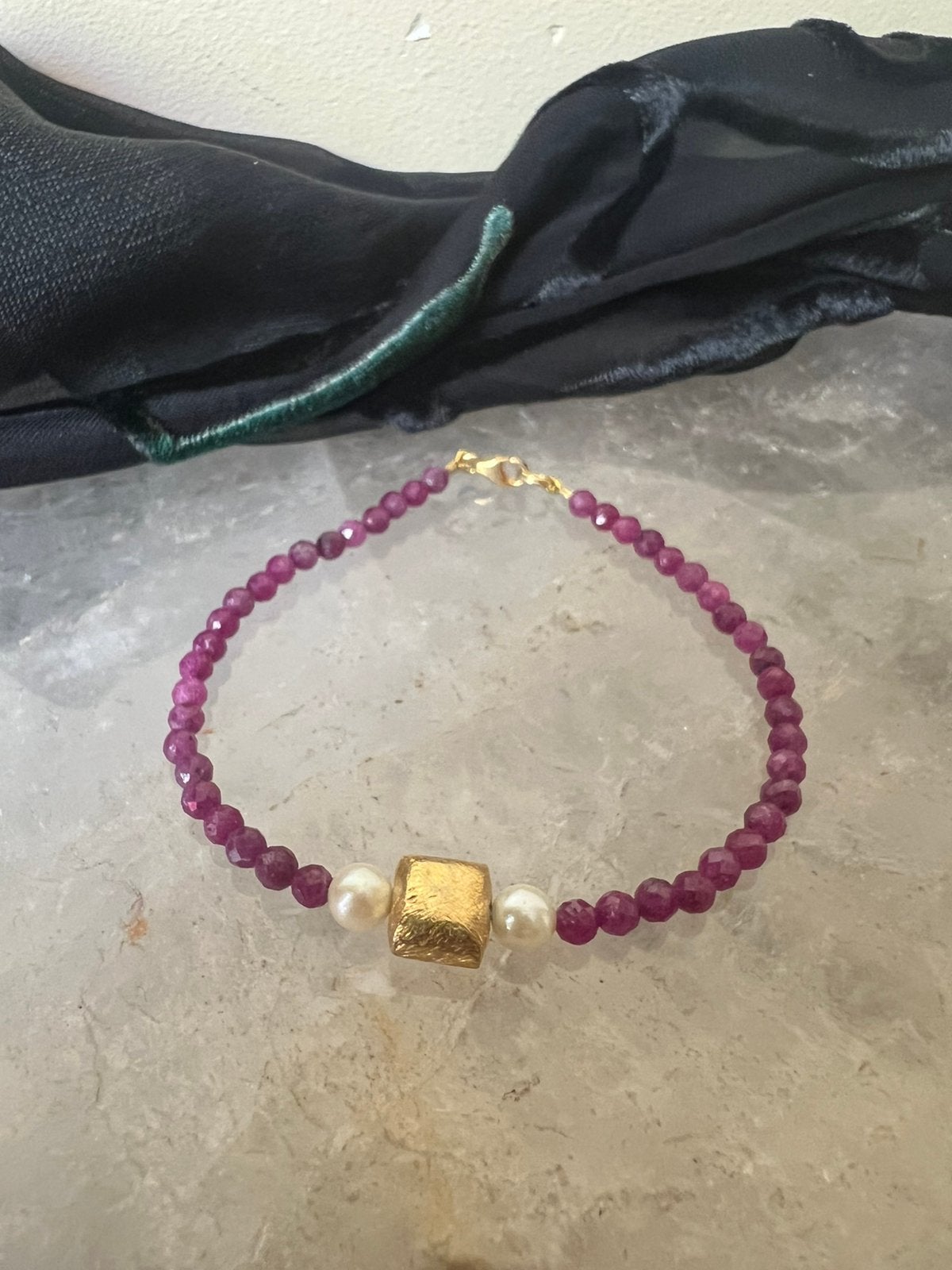 Robijn AKOYA zoutwater parel zilver liefde geluk passie, Met bedels of kralen, Magnolia11, Nieuw, Ophalen of Verzenden