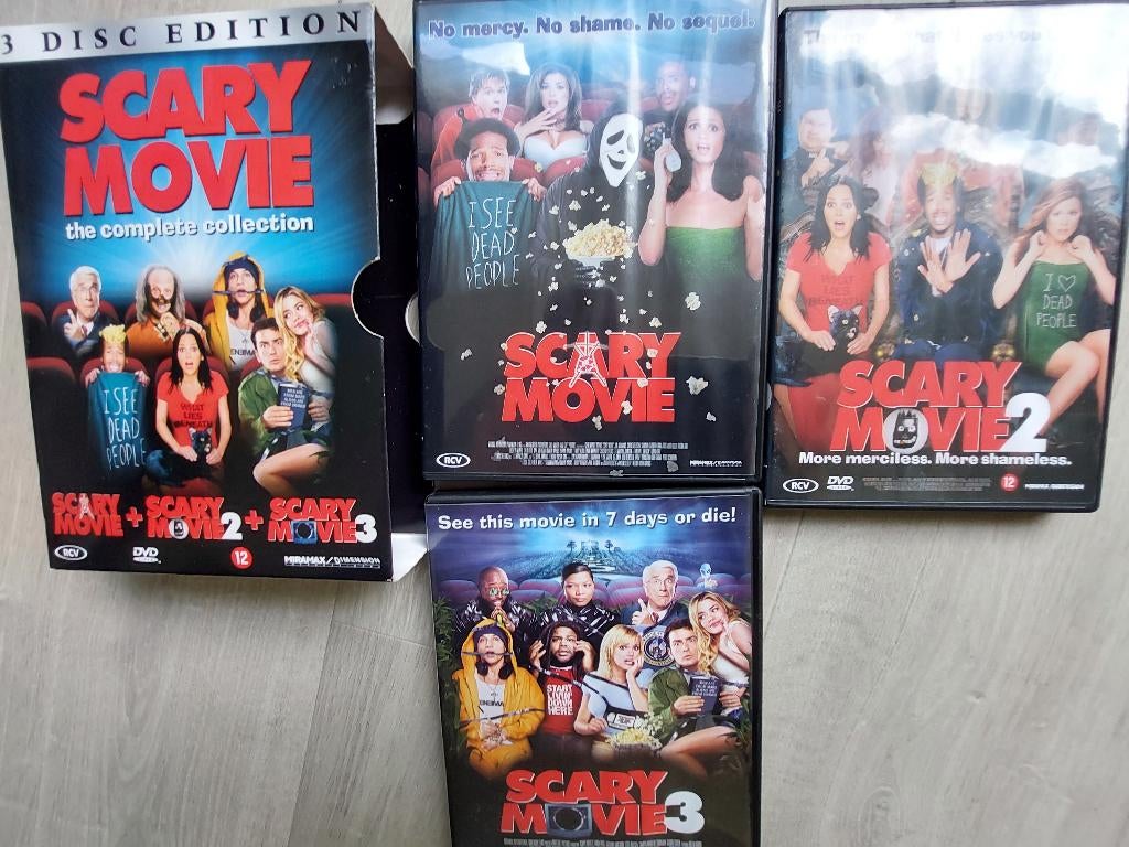3DVD Scary Movie in BOXSET, Ophalen, Actiekomedie, Vanaf 16 jaar, Boxset