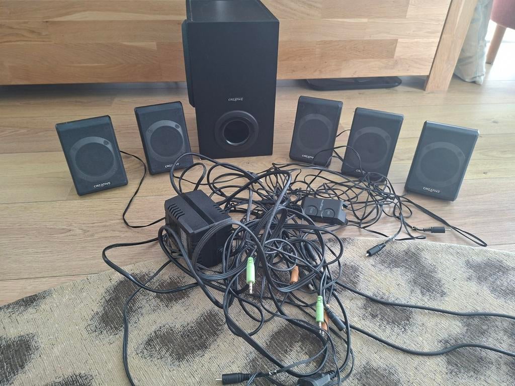 Speakerset Inspire p580, compleet met alle kabels, Ophalen, Zo goed als nieuw