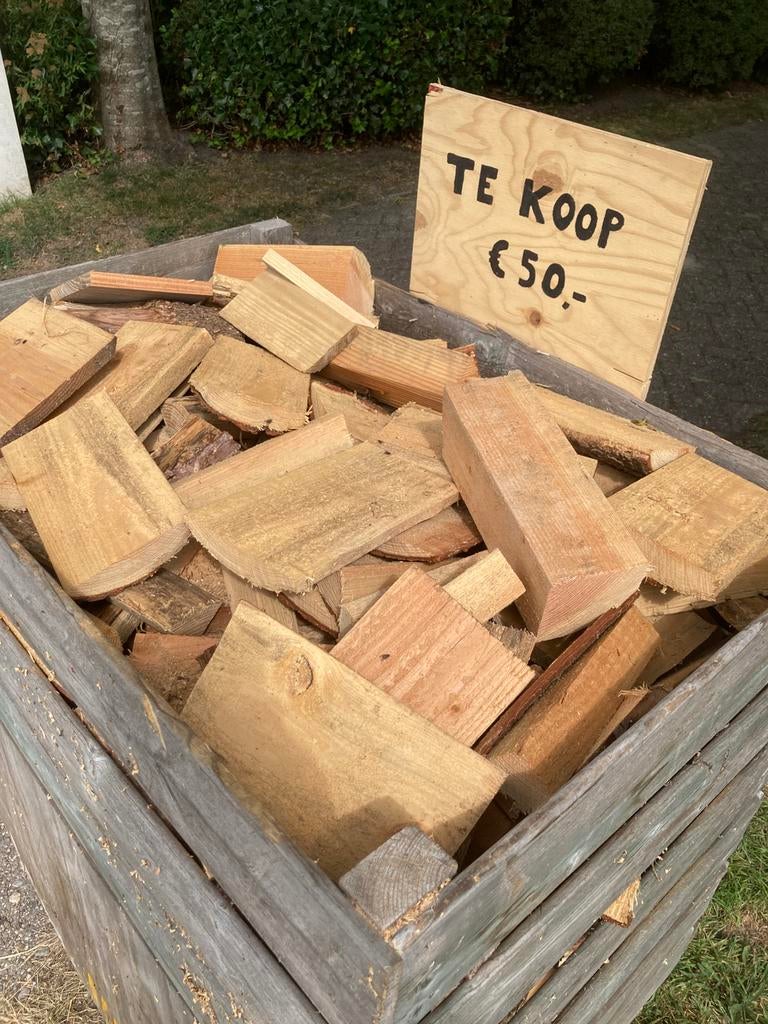 Te koop Douglas haardhout., 3 tot 6 m³, Ophalen, Overige houtsoorten, Blokken