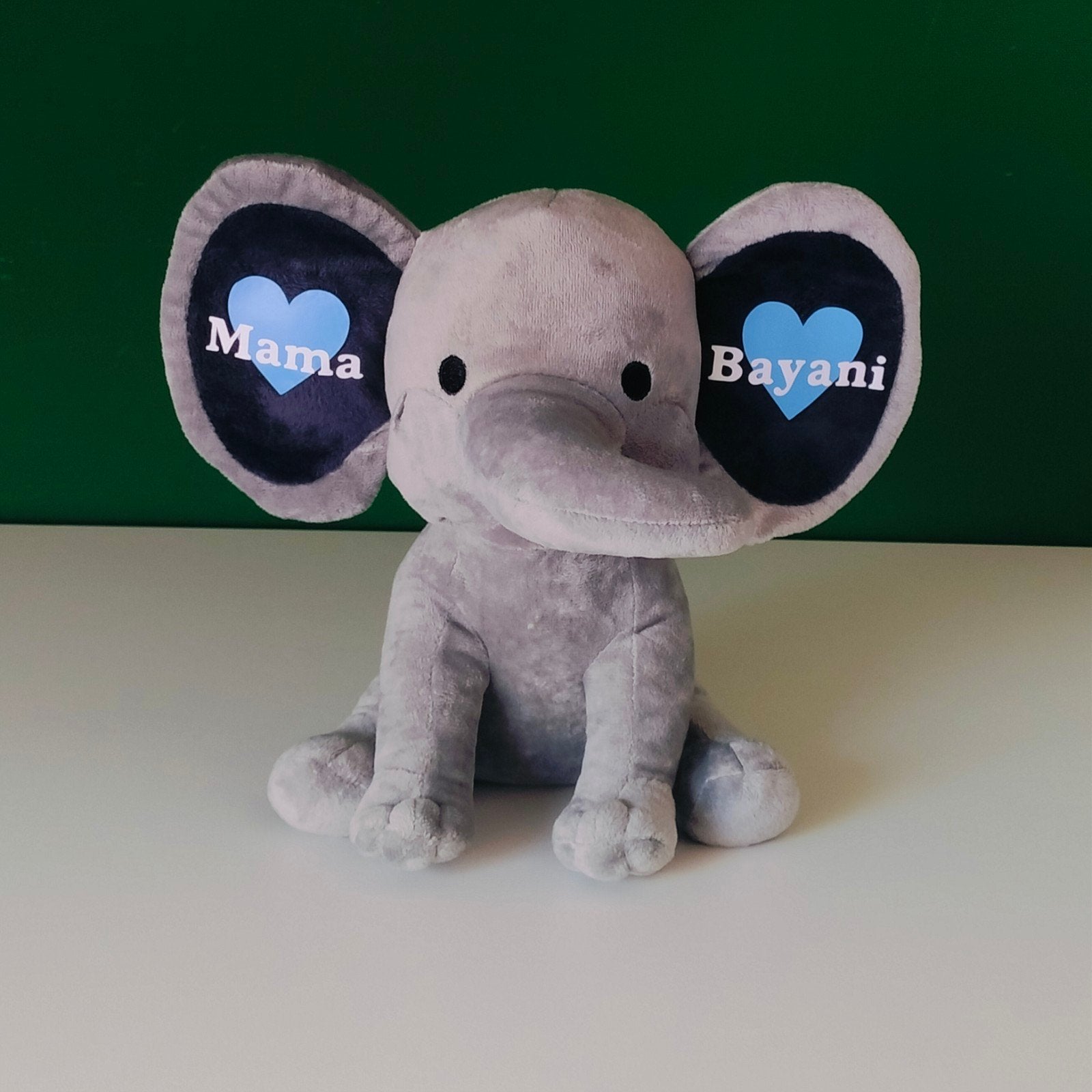 Gepersonaliseerde Olifant Knuffel - Kraamcadeau, Ophalen of Verzenden, Nieuw, Grijs, Olifant