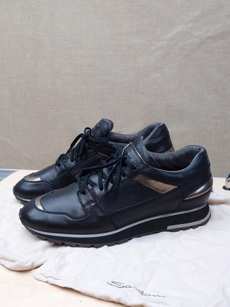 Santoni sneakers, Zwart, Ophalen of Verzenden, Santoni, Sneakers of Gympen
