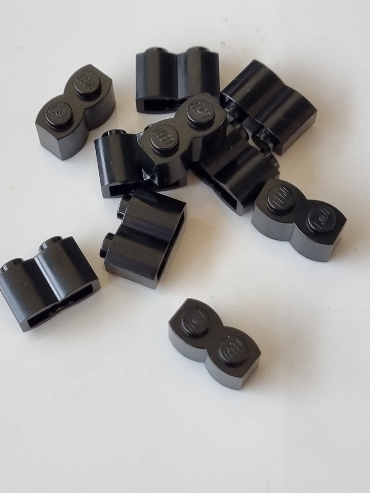 10 nieuwe lego log / boomstam stenen 1x2 zwart / black, Ophalen, Overige thema's, Lego, Nieuw