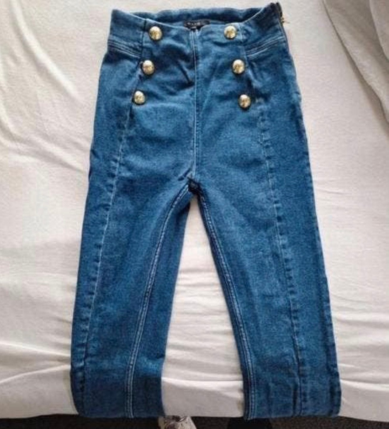 Nikkie spijker setje - spijkerjasje en spijkerbroek, Ophalen of Verzenden, Zo goed als nieuw, Blauw, W30 - W32 (confectie 38/40)