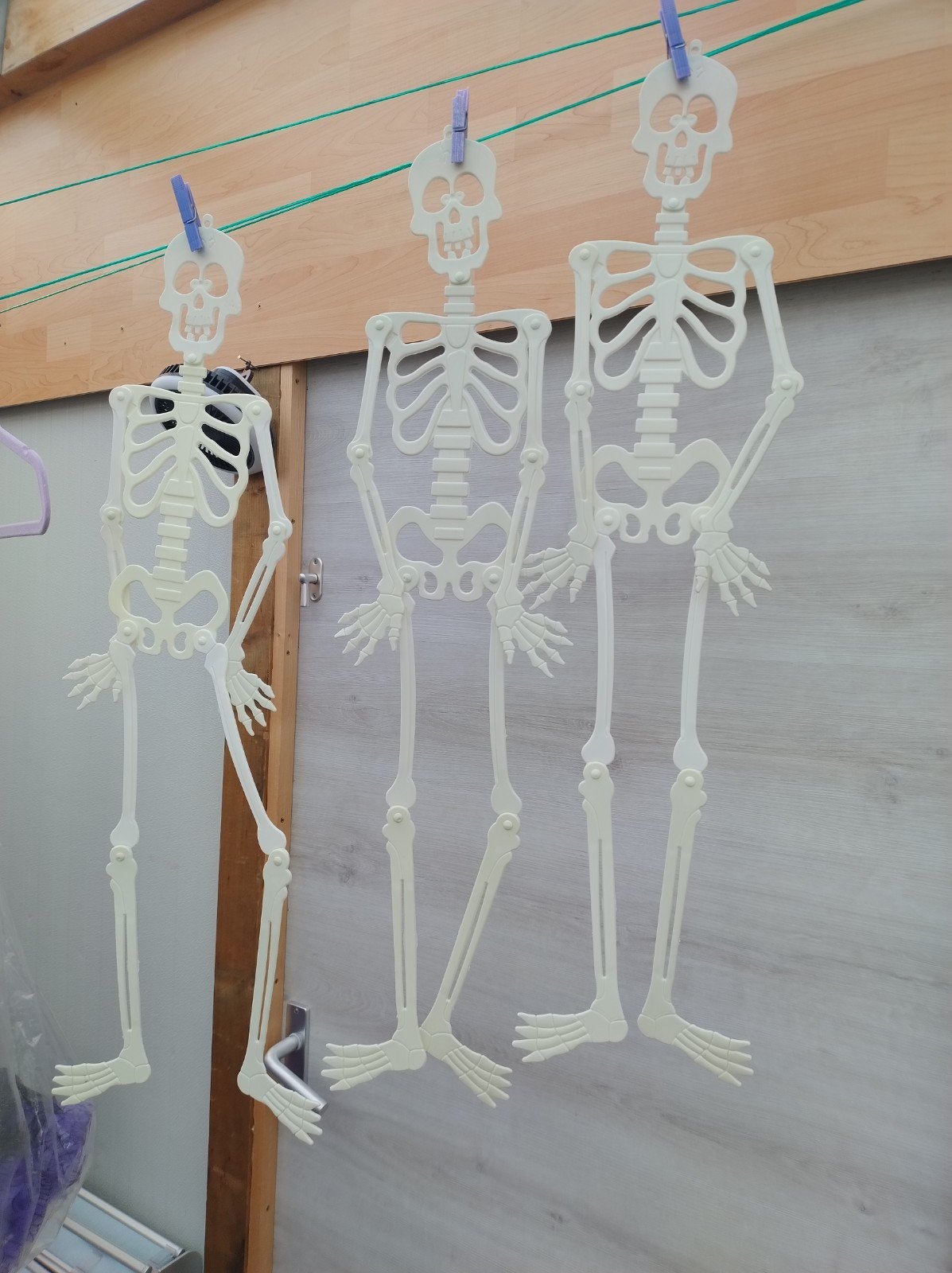 3 Halloween Skeletten Decoratie - Griezelige Feestversiering, Ophalen of Verzenden