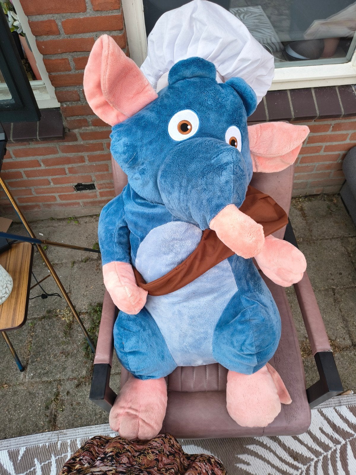 Mega Knuffel Disney Ratatouille - Remy de Muis, Muis, Disney, Blauw, Ophalen of Verzenden