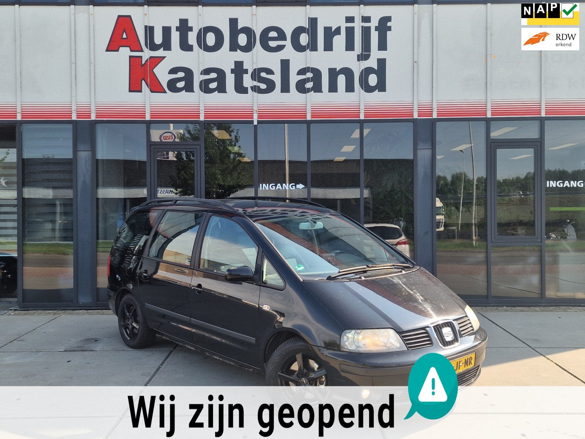 Seat Alhambra 2.8 V6 Signo 204pk - 7Persoons - Clima - Cruis, Auto's, Seat, Voorwielaandrijving, Gebruikt, Zwart, Bedrijf