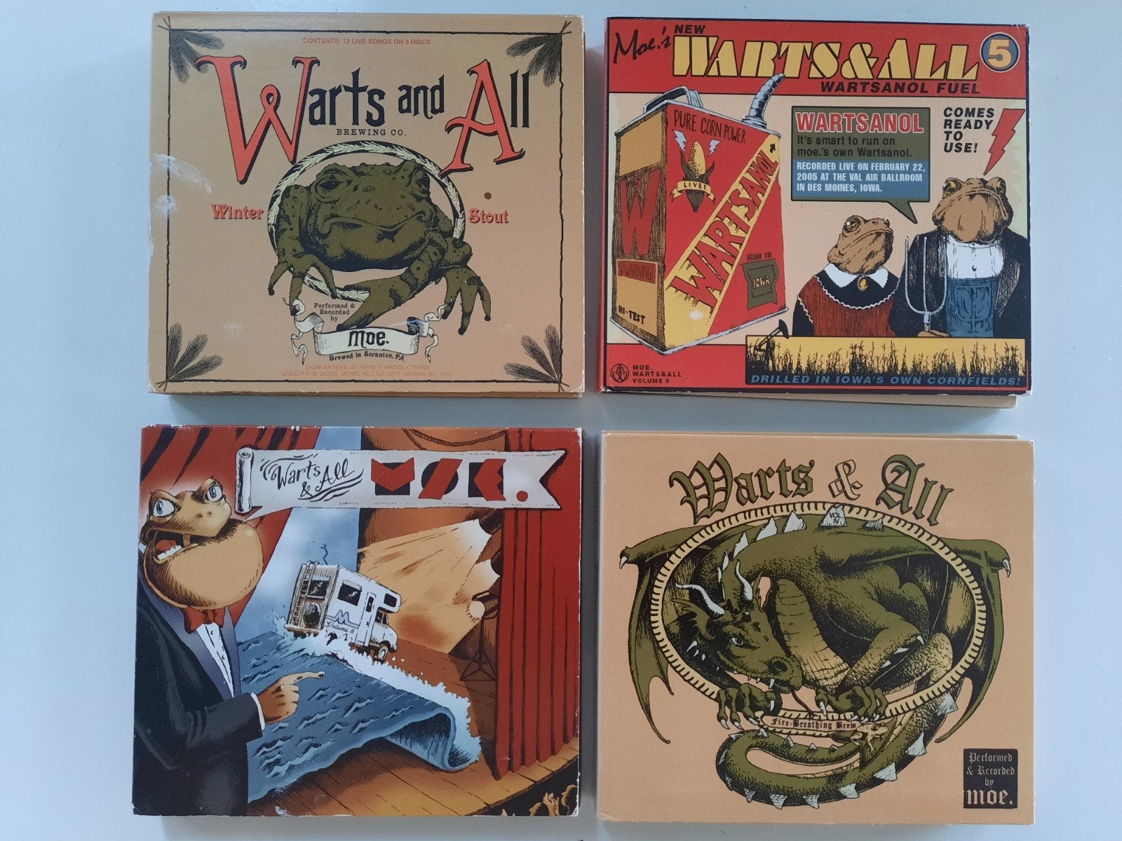 Moe. - Warts and All Live CD Boxset Collectie (4 stuks), Ophalen of Verzenden, Pop, Boxset, Digipak