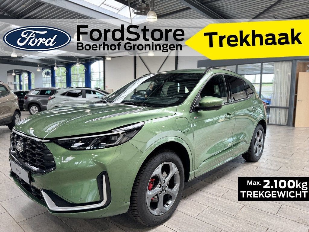 Ford Kuga 2.5 PHEV 243 pk ST-Line X | Trekhaak I AGR stoelen, Auto's, Ford, 12 maanden, Gebruikt, Zwart, Bedrijf