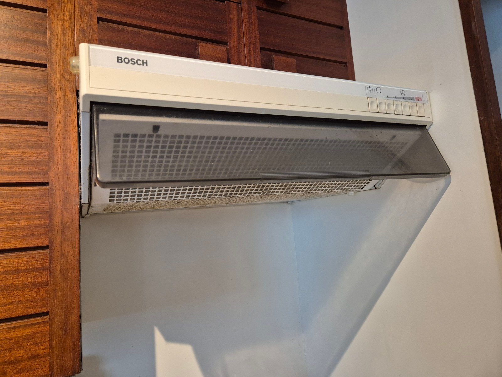Afzuigkap 60cm breed, functioneert nog prima, Ophalen, Gebruikt, Onderbouw afzuigkap, Inbouw