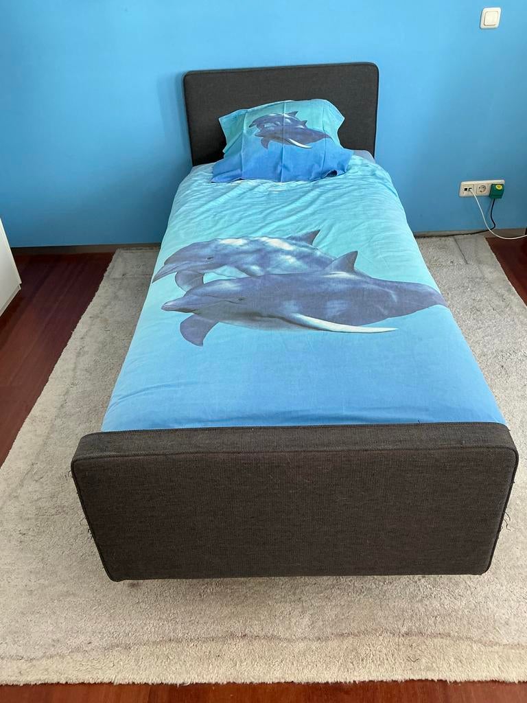 1 pers bed Pullman Boxspring 90x200cm elektrisch verstelbaar, Ophalen, 90 cm, Eenpersoons, 200 cm