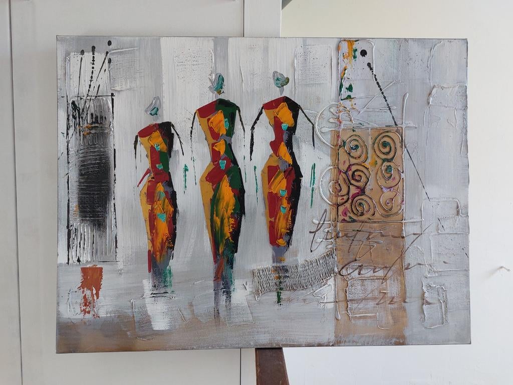 Schilderij canvas, Antiek en Kunst, Kunst | Schilderijen | Abstract, Ophalen