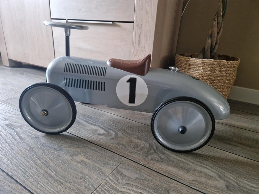 Leuke retro roller loopauto grijs, Ophalen, Gebruikt, Loopvoertuig
