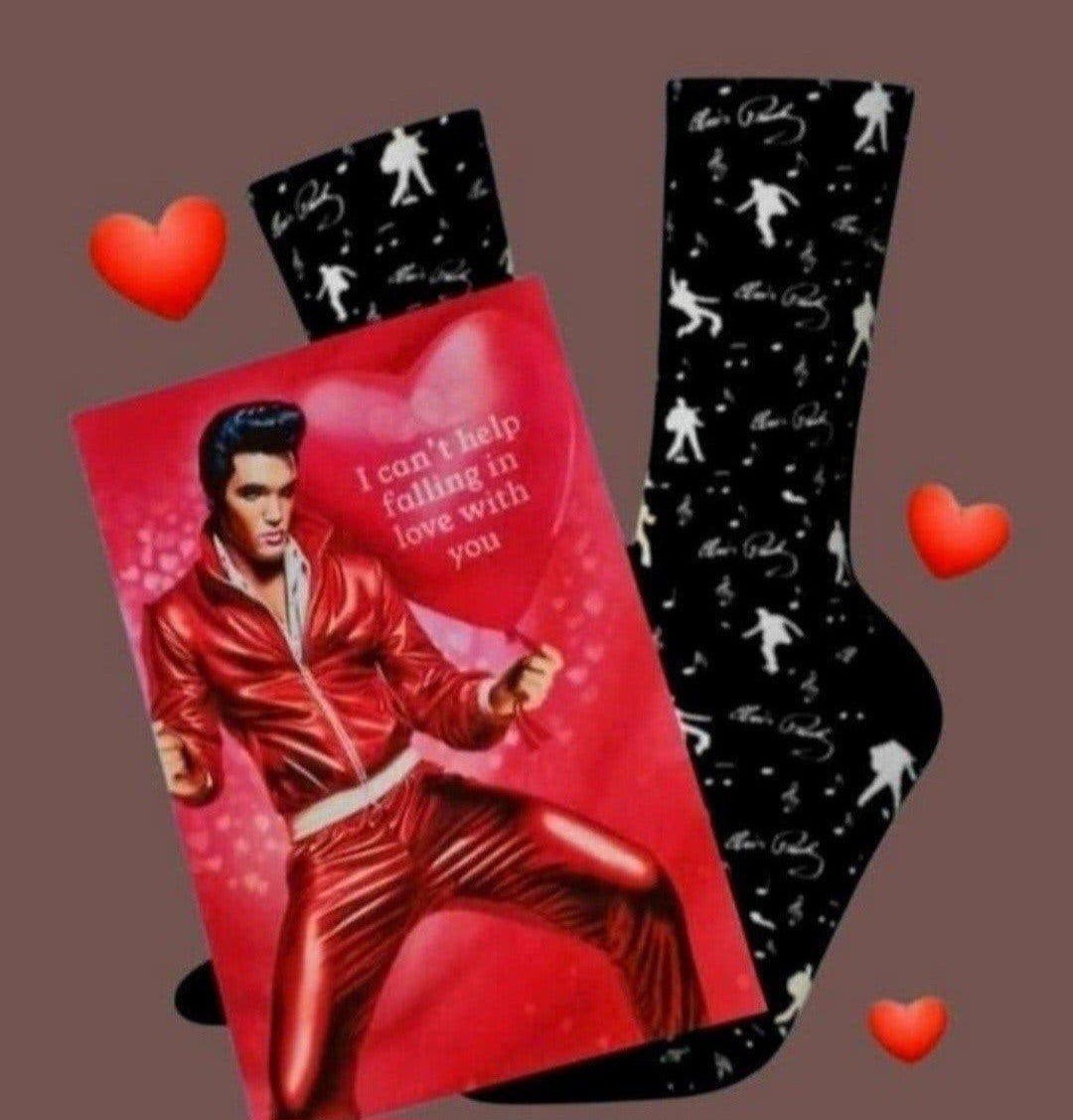 ELVIS PRESLEY SOKKEN + WENSKAART ELVIS PRESLEY, Kleding | Heren, Ophalen of Verzenden, Nieuw