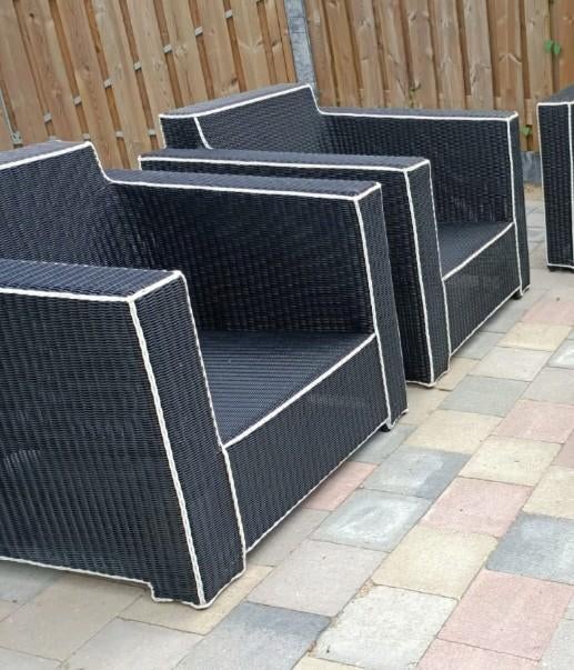 3 of 2 nieuwe Borek Plaza fauteuils te koop met kussens!, Ophalen of Verzenden, Nieuw, Wicker, 2 zitplaatsen