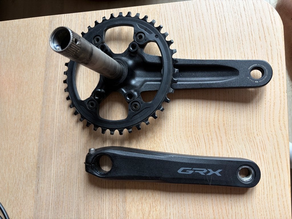Shimano GRX gravel crankset, Fietsen en Brommers, Fietsonderdelen, Crankstel of Pedalen, Gebruikt, Ophalen of Verzenden, Aluminium