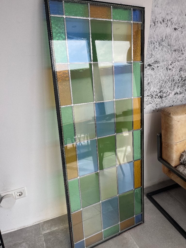 Glas in lood , dubbel glas, Doe-het-zelf en Verbouw, Glas en Ramen, Ophalen, Gevelraam of Ruit, Gebruikt, Minder dan 80 cm